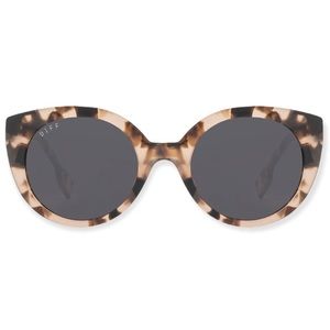 DIFF Emmy Sunglasses Himalayan Tortoise Frames Smoke Grey Lenses